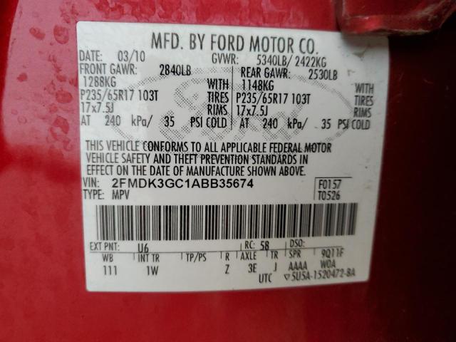 Photo 11 VIN: 2FMDK3GC1ABB35674 - FORD EDGE SE 