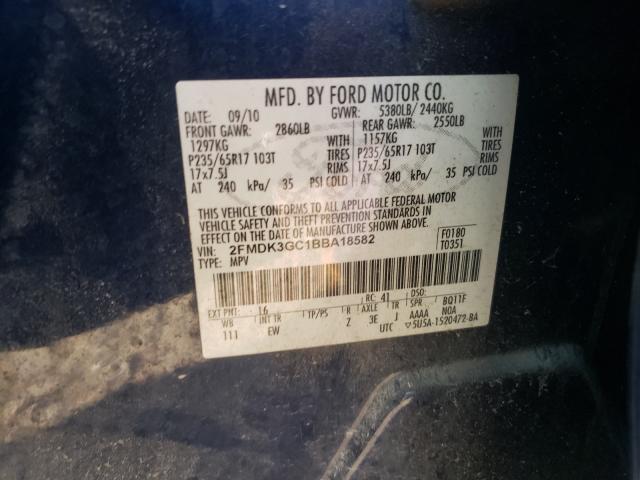 Photo 9 VIN: 2FMDK3GC1BBA18582 - FORD EDGE SE 