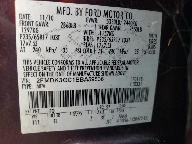 Photo 12 VIN: 2FMDK3GC1BBA59536 - FORD EDGE 