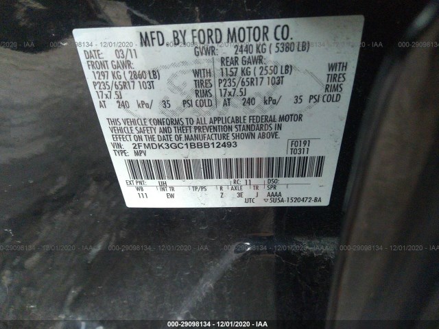 Photo 8 VIN: 2FMDK3GC1BBB12493 - FORD EDGE 