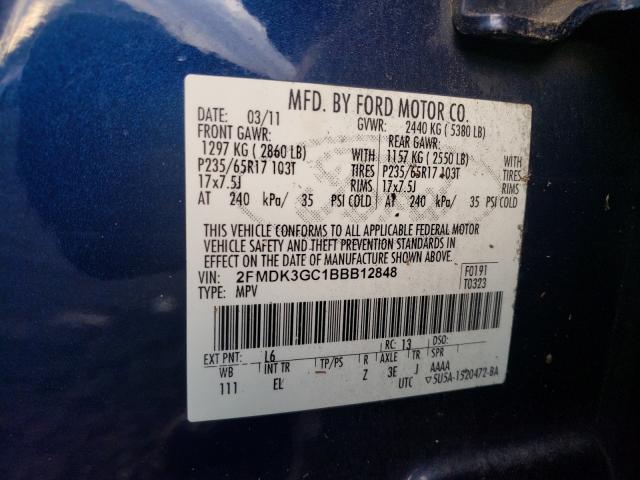 Photo 9 VIN: 2FMDK3GC1BBB12848 - FORD EDGE SE 