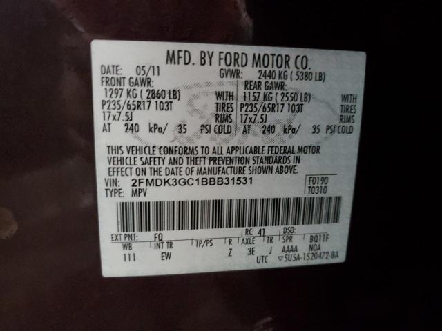 Photo 11 VIN: 2FMDK3GC1BBB31531 - FORD EDGE 