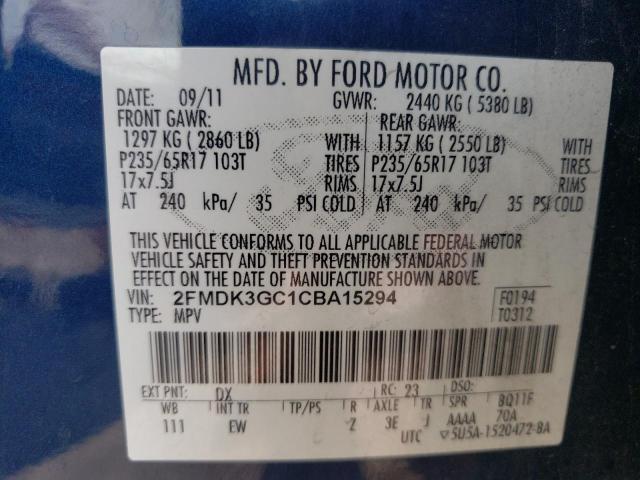 Photo 9 VIN: 2FMDK3GC1CBA15294 - FORD EDGE SE 