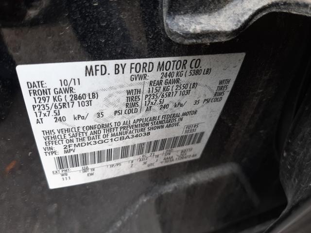 Photo 9 VIN: 2FMDK3GC1CBA34038 - FORD EDGE SE 