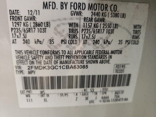 Photo 9 VIN: 2FMDK3GC1CBA63085 - FORD EDGE SE 