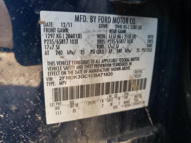 Photo 12 VIN: 2FMDK3GC1CBA71820 - FORD EDGE SE 