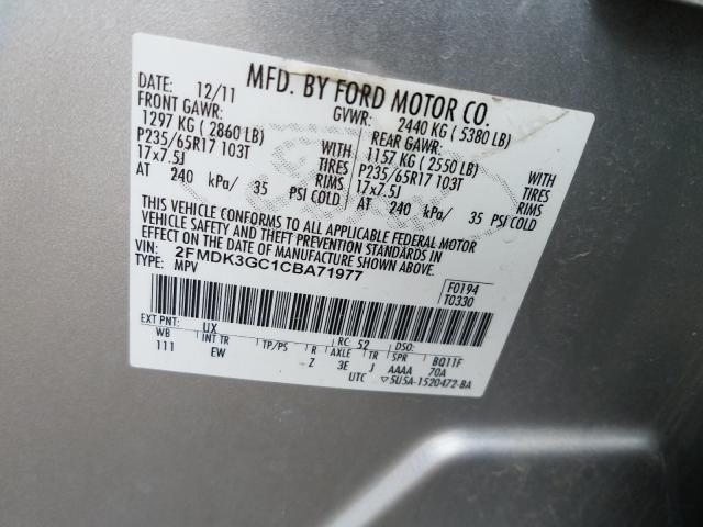 Photo 9 VIN: 2FMDK3GC1CBA71977 - FORD EDGE SE 