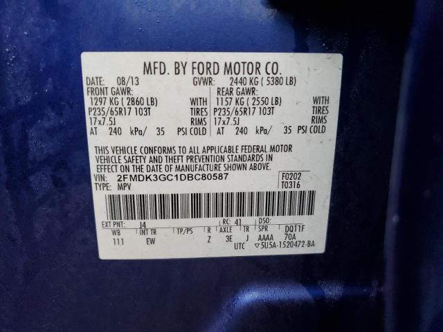 Photo 11 VIN: 2FMDK3GC1DBC80587 - FORD EDGE SE 