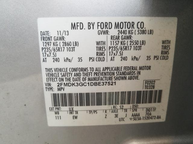 Photo 9 VIN: 2FMDK3GC1DBE37521 - FORD EDGE 