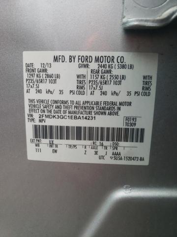 Photo 12 VIN: 2FMDK3GC1EBA14231 - FORD EDGE SE 