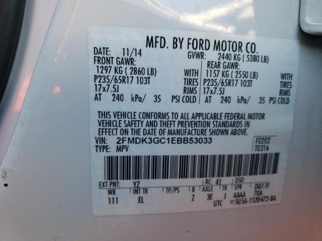 Photo 9 VIN: 2FMDK3GC1EBB53033 - FORD EDGE SE 