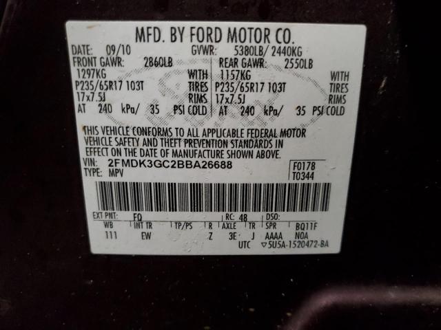 Photo 12 VIN: 2FMDK3GC2BBA26688 - FORD EDGE SE 