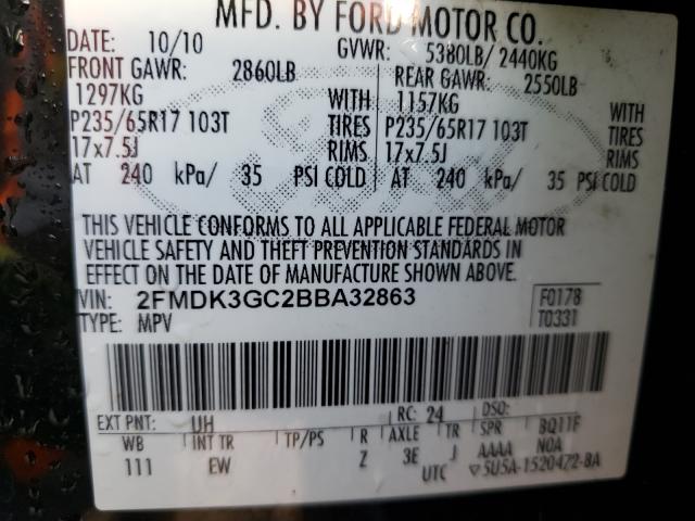 Photo 9 VIN: 2FMDK3GC2BBA32863 - FORD EDGE SE 