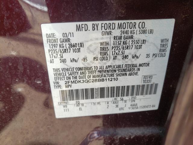 Photo 9 VIN: 2FMDK3GC2BBB11210 - FORD EDGE SE 