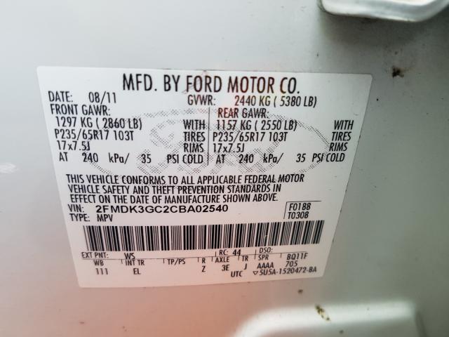 Photo 9 VIN: 2FMDK3GC2CBA02540 - FORD EDGE SE 