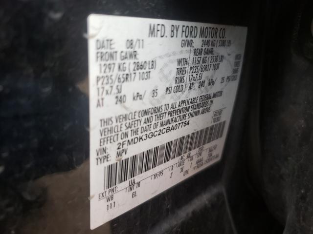 Photo 9 VIN: 2FMDK3GC2CBA07754 - FORD EDGE SE 