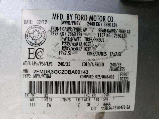 Photo 11 VIN: 2FMDK3GC2DBA00143 - FORD EDGE SE 