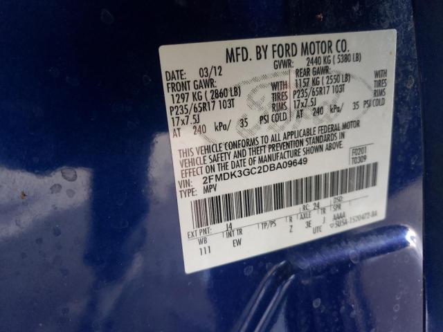 Photo 11 VIN: 2FMDK3GC2DBA09649 - FORD EDGE 