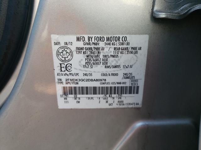 Photo 9 VIN: 2FMDK3GC2DBA80978 - FORD EDGE SE 