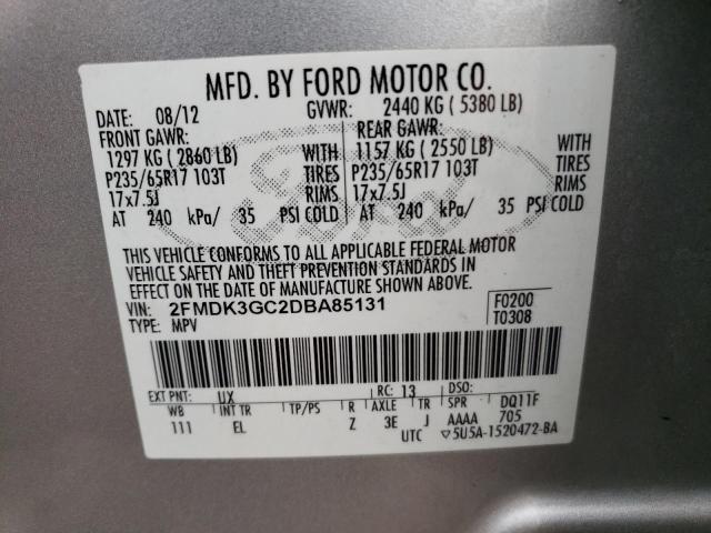 Photo 12 VIN: 2FMDK3GC2DBA85131 - FORD EDGE SE 