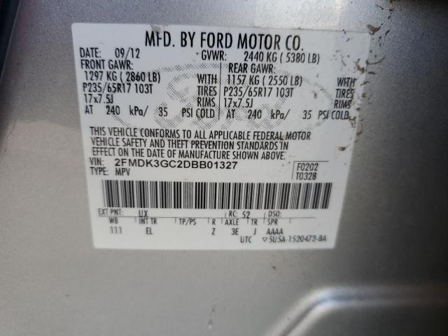 Photo 12 VIN: 2FMDK3GC2DBB01327 - FORD EDGE SE 