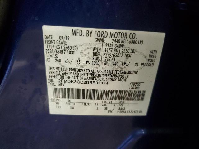 Photo 12 VIN: 2FMDK3GC2DBB05054 - FORD EDGE 