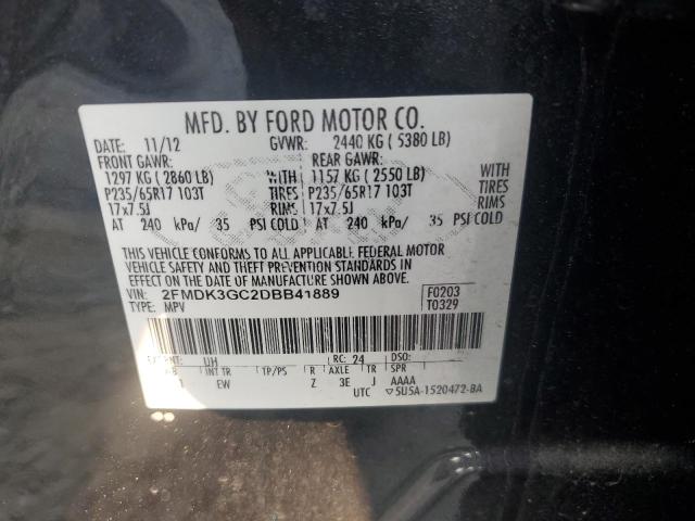 Photo 12 VIN: 2FMDK3GC2DBB41889 - FORD EDGE SE 