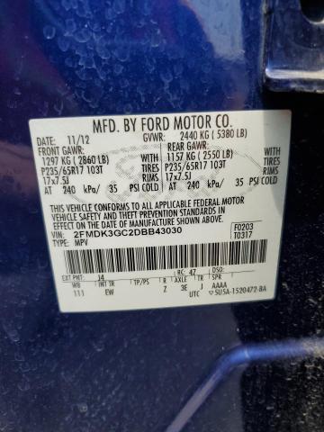 Photo 12 VIN: 2FMDK3GC2DBB43030 - FORD EDGE SE 