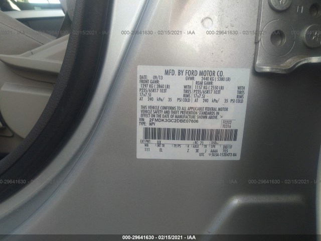 Photo 8 VIN: 2FMDK3GC2DBE07606 - FORD EDGE 