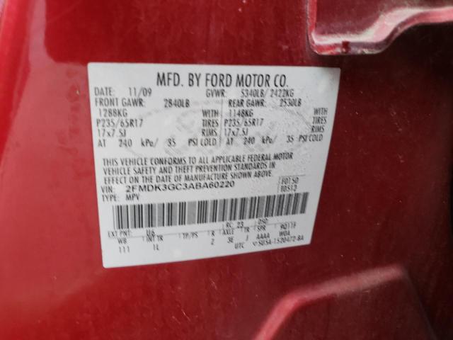 Photo 12 VIN: 2FMDK3GC3ABA60220 - FORD EDGE 