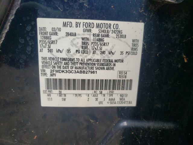 Photo 9 VIN: 2FMDK3GC3ABB27981 - FORD EDGE SE 