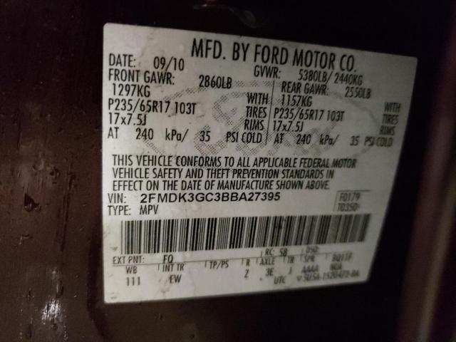 Photo 9 VIN: 2FMDK3GC3BBA27395 - FORD EDGE SE 