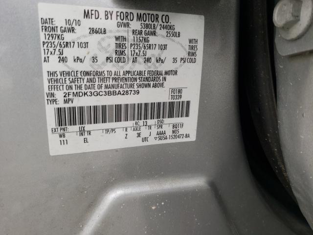 Photo 9 VIN: 2FMDK3GC3BBA28739 - FORD EDGE SE 