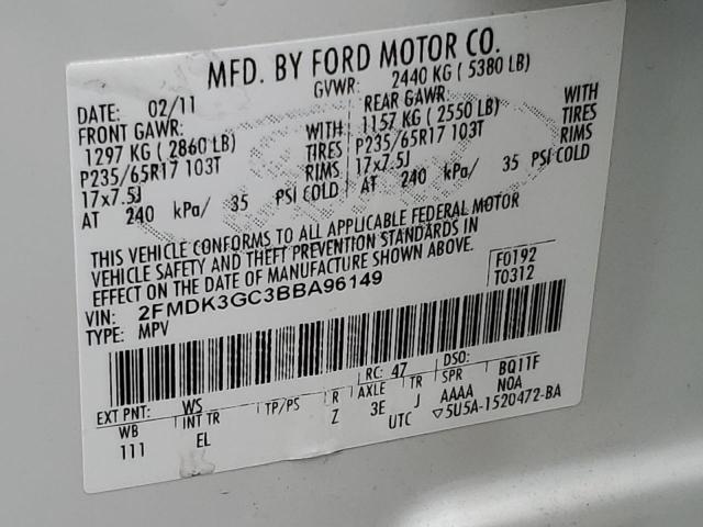 Photo 9 VIN: 2FMDK3GC3BBA96149 - FORD EDGE SE 