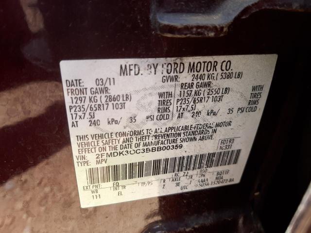 Photo 9 VIN: 2FMDK3GC3BBB00359 - FORD EDGE 