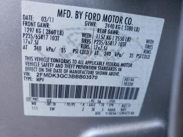 Photo 9 VIN: 2FMDK3GC3BBB03570 - FORD EDGE SE 