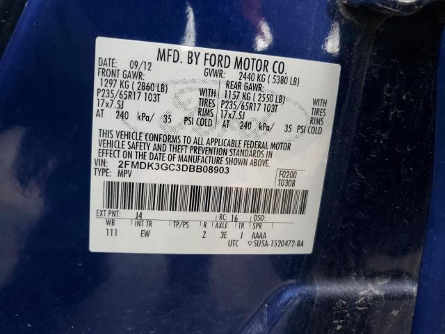 Photo 12 VIN: 2FMDK3GC3DBB08903 - FORD EDGE SE 