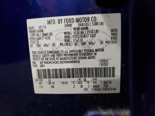 Photo 12 VIN: 2FMDK3GC3DBB90602 - FORD EDGE SE 