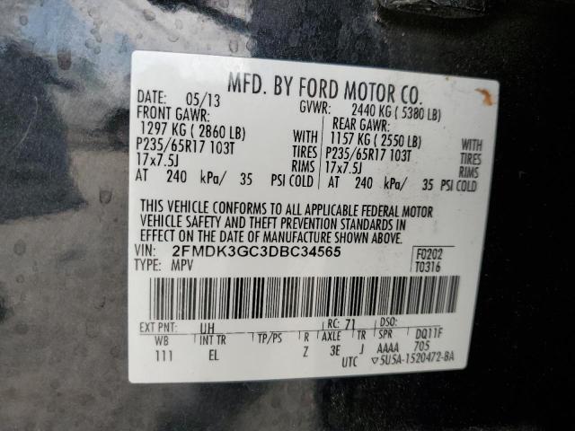 Photo 11 VIN: 2FMDK3GC3DBC34565 - FORD EDGE SE 