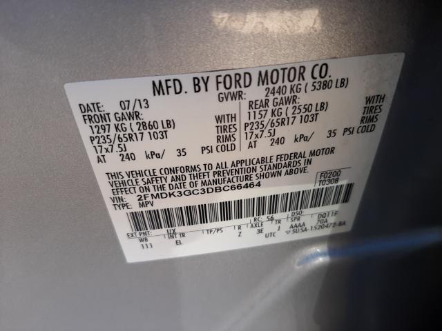 Photo 9 VIN: 2FMDK3GC3DBC66464 - FORD EDGE SE 