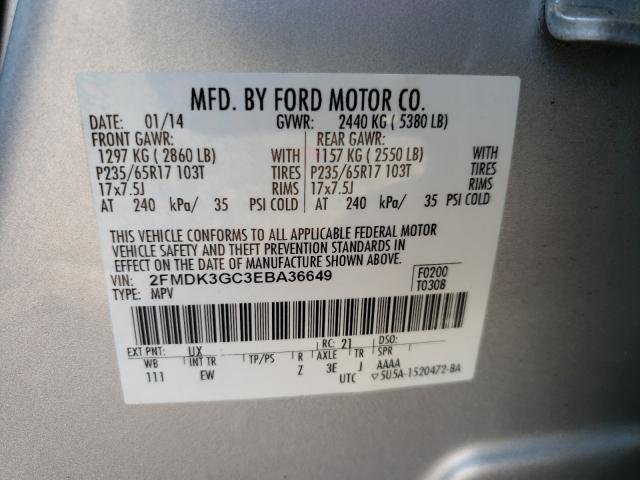 Photo 9 VIN: 2FMDK3GC3EBA36649 - FORD EDGE SE 