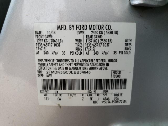 Photo 11 VIN: 2FMDK3GC3EBB34645 - FORD EDGE 