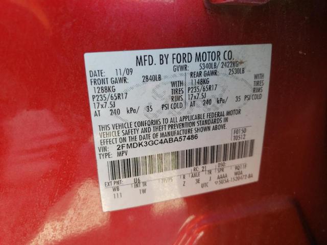 Photo 12 VIN: 2FMDK3GC4ABA57486 - FORD EDGE SE 