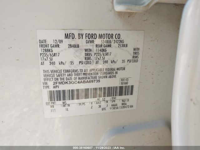 Photo 8 VIN: 2FMDK3GC4ABA69735 - FORD EDGE 