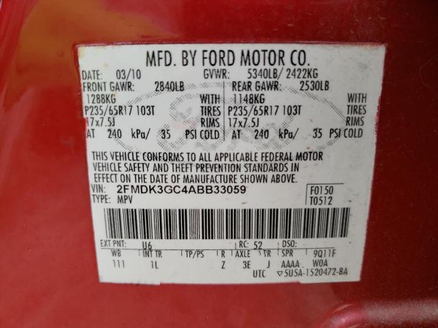 Photo 12 VIN: 2FMDK3GC4ABB33059 - FORD EDGE SE 