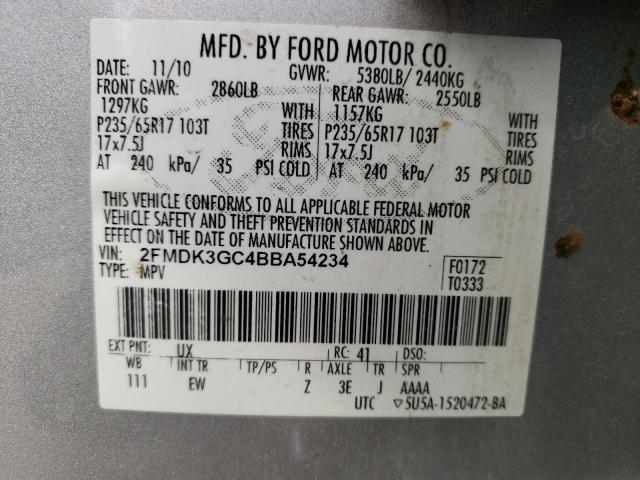 Photo 12 VIN: 2FMDK3GC4BBA54234 - FORD EDGE SE 