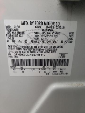 Photo 9 VIN: 2FMDK3GC4BBA95110 - FORD EDGE SE 