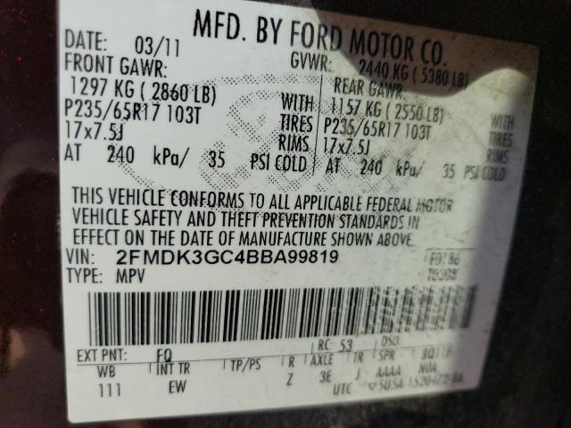 Photo 12 VIN: 2FMDK3GC4BBA99819 - FORD EDGE SE 