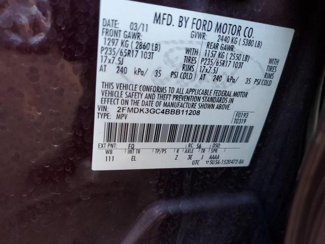 Photo 11 VIN: 2FMDK3GC4BBB11208 - FORD EDGE 