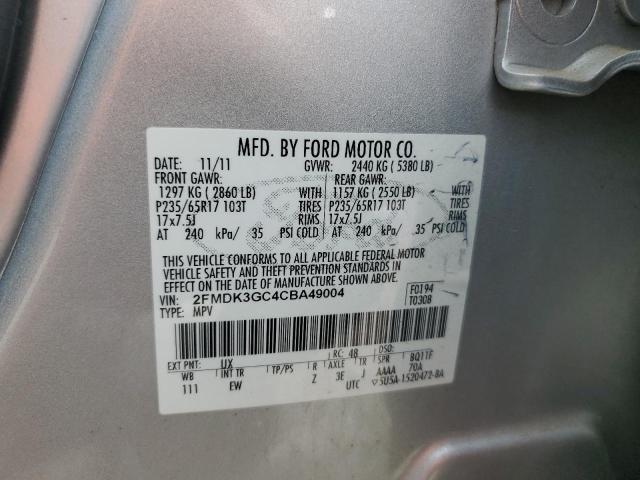 Photo 11 VIN: 2FMDK3GC4CBA49004 - FORD EDGE 